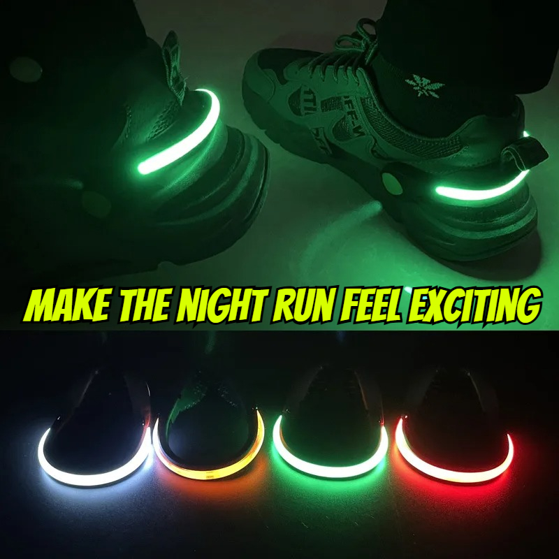 Cycling Shoe Covers - Lampu LED Penjepit Sepatu untuk Keamanan